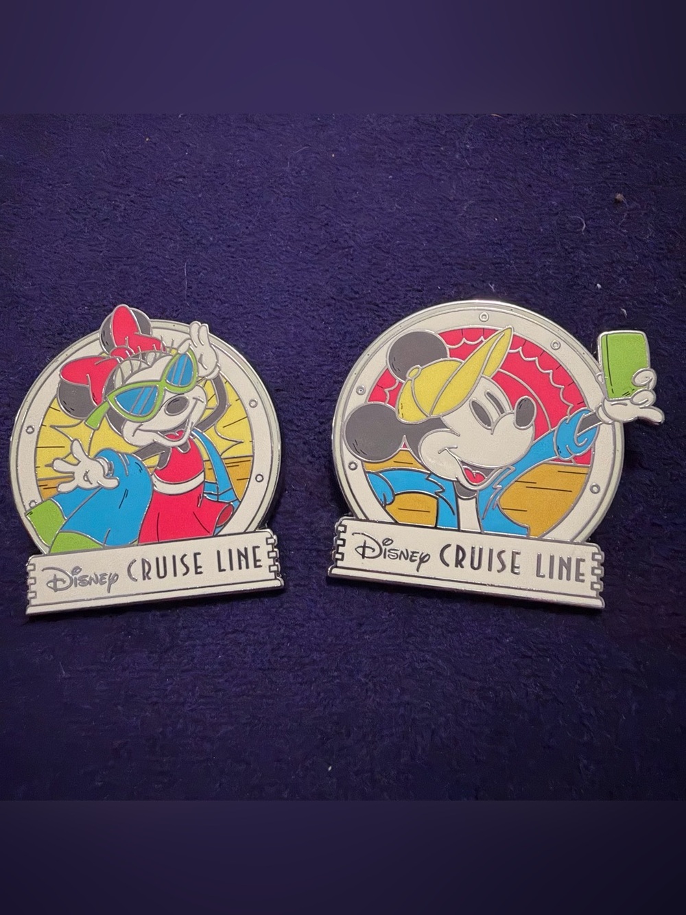 DCL Disney Cruise Line Mickey and Minnie mystery box pin set